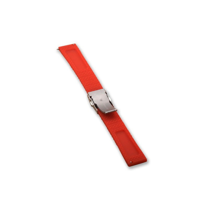 Curea ceas rosie silicon catarama deployant 18-24mm [2]