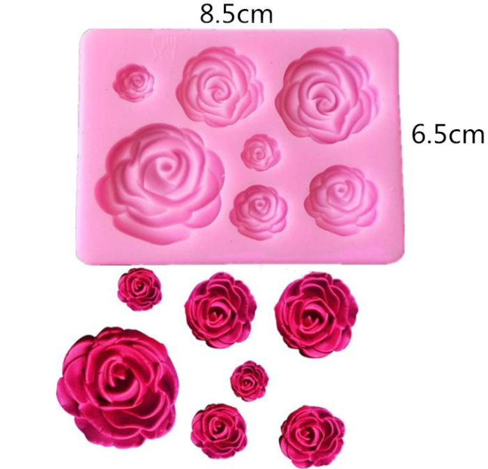 Forma silicon trandafiri pt ciocolata , fondant, zahar [2]