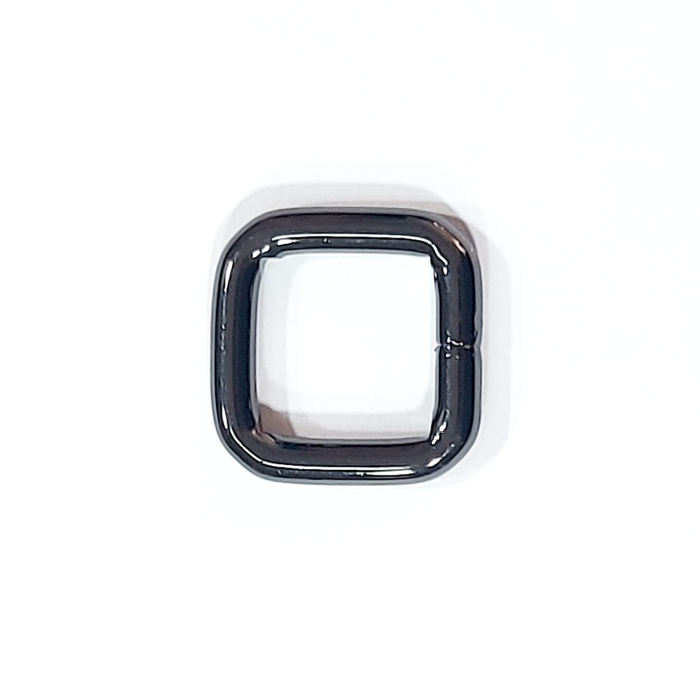 Inel negru model patrat, 20mm [1]