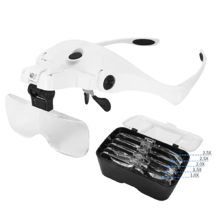 Lupa fixare cap tip ochelari sau banderola cu iluminare led si cinci lentile [2]