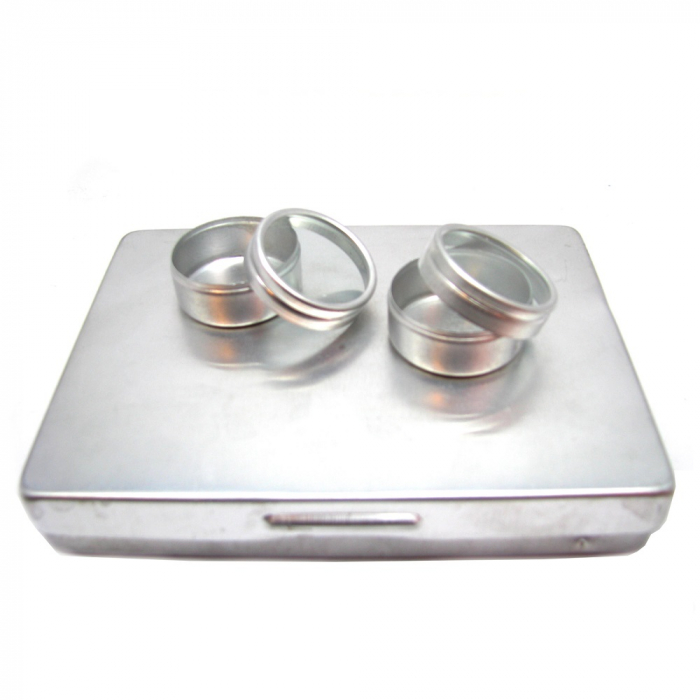 Set 12 cutiute aluminiu rotunde in cutie [2]