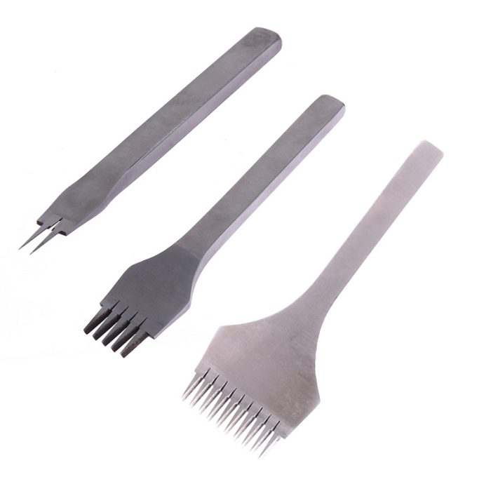 Set 3 perforatoare piele dinti oblici, 3.38mm [2]