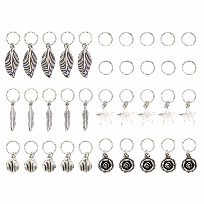 Set 35 inele par cu medalion, argintiu [1]
