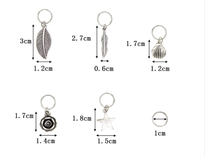 Set 35 inele par cu medalion, argintiu [2]