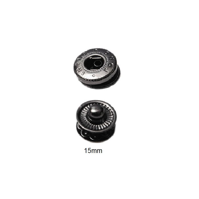 Set 50 Capse Negre 15mm [1]