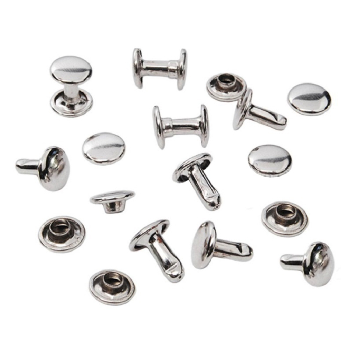 Set 50 riveti fata dubla, argintii 10mm [2]