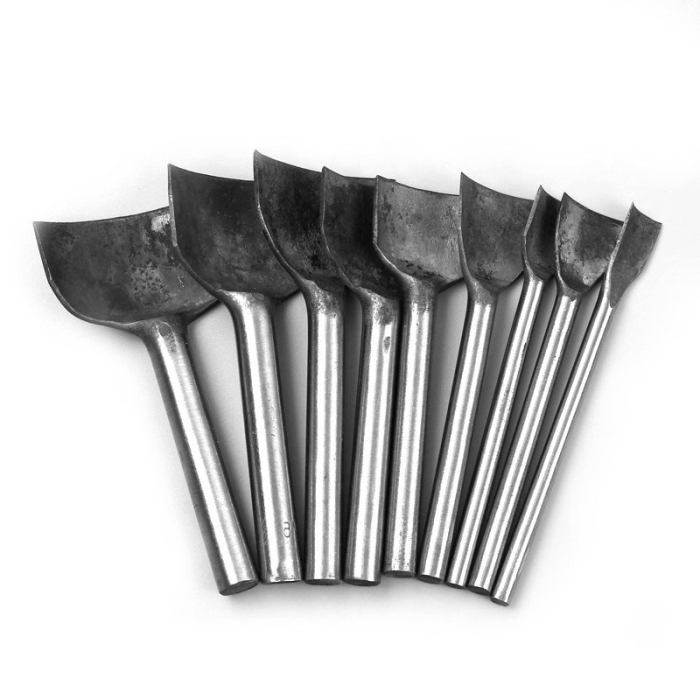Set 9 cutite usor curbate pentru taiat piele [1]