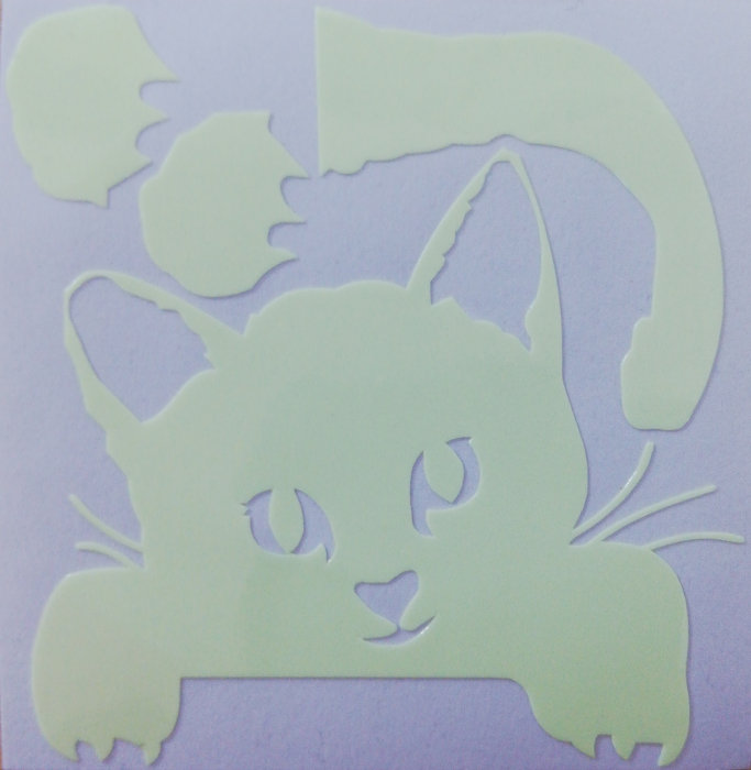 Sticker fosforescent pentru intrerupator, pisicuta jucausa [2]