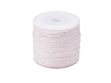 Accesorii Bijuterii - Bobina ata cerata 1mm rotunda 90m, alba