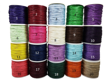 Accesorii Bijuterii - Bobina ata cerata 1mm rotunda 90m diverse culori #14