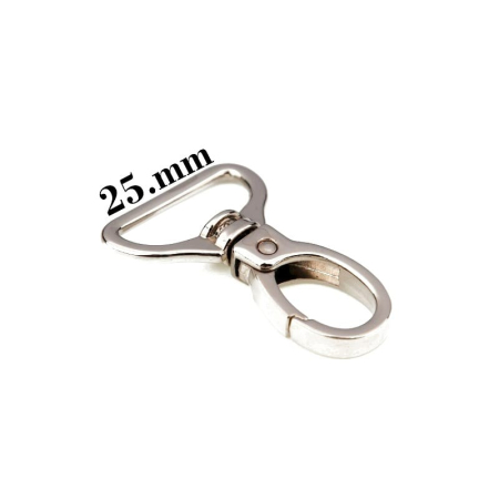 Carabine Marochinarie - Carabina  premium pentru posete, argintiu, 25mm