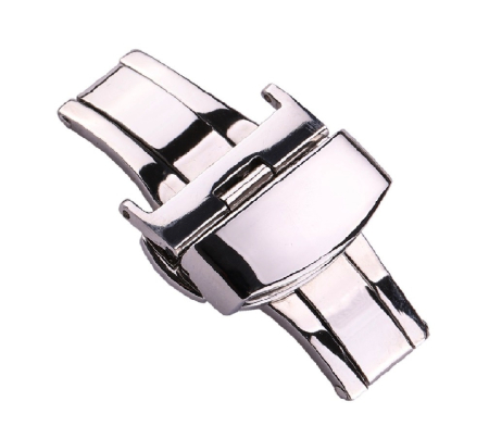 Piese si Accesorii Ceasuri - Catarama tip fluture argintie 18mm
