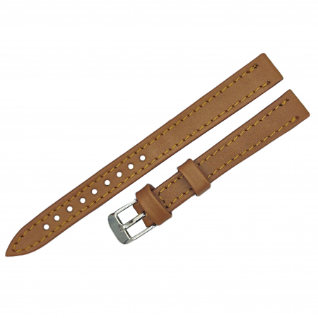 Curea ceas dama piele naturala maro deschis, neteda, 10-12mm [1]