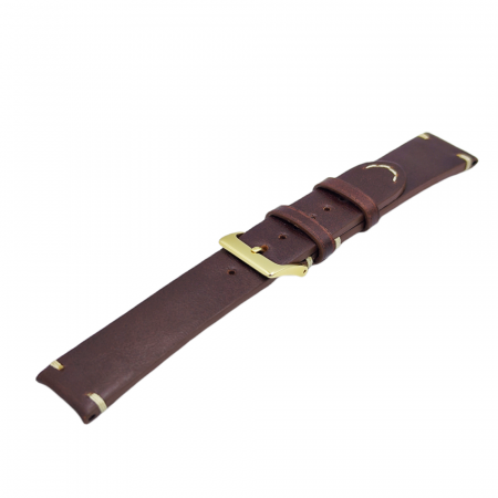 Curea ceas piele artizanat, HandMade, maro, 18-24mm [2]