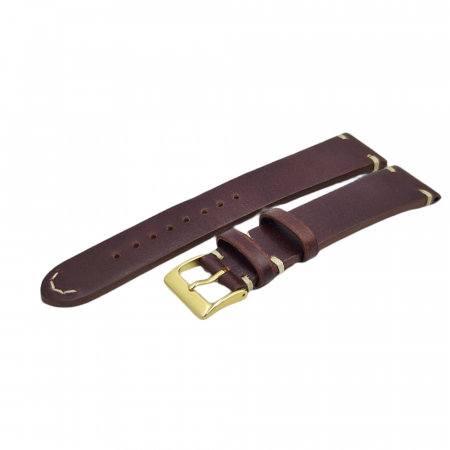Curea ceas piele artizanat, HandMade, maro, 18-24mm [1]