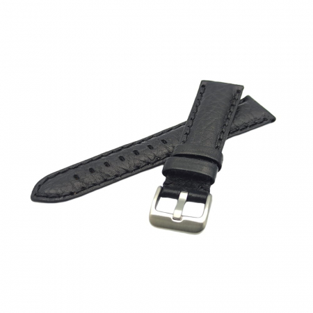 Curele Ceas - Curea ceas piele artizanat de calitate neagra cusatura groasa