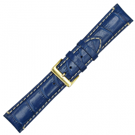 Curea ceas piele naturala croco bleumarin [2]