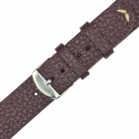 Curea ceas piele naturala maro HandMade, 18-24mm [3]