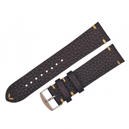 Curea ceas piele naturala maro inchis HandMade, 18-24mm [1]