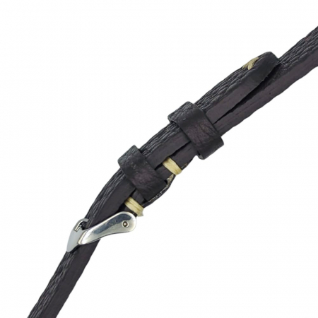 Curea ceas piele naturala maro inchis HandMade, 18-24mm [4]