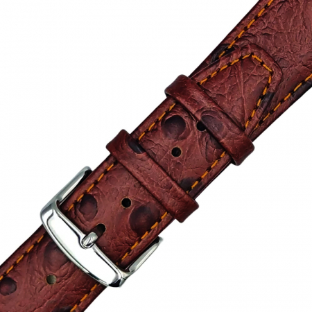 Curea ceas piele naturala textura strut, maro [4]