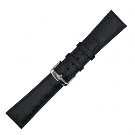 Curea ceas piele naturala textura strut, neagra [2]