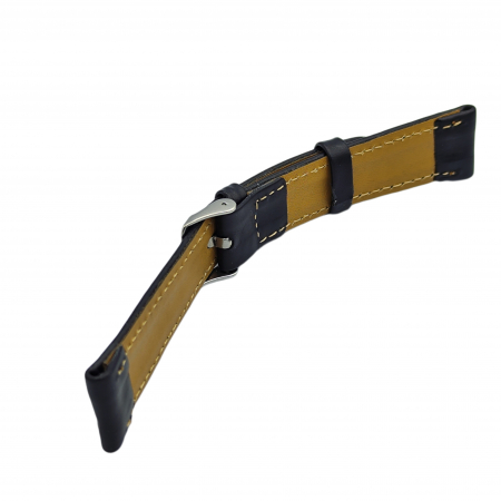 Curea XXL piele naturala neteda neagra, 18-24mm [3]