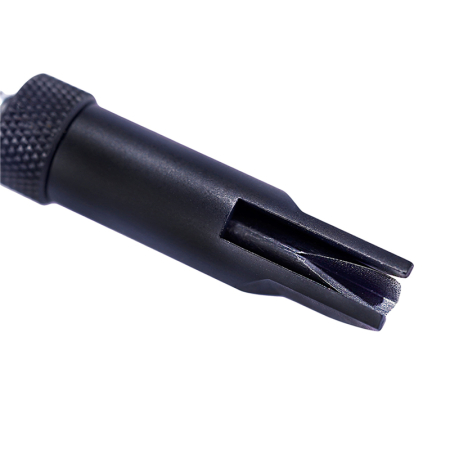 Instrument pentru canelare reglabil tip V, cu maner din lemn [1]