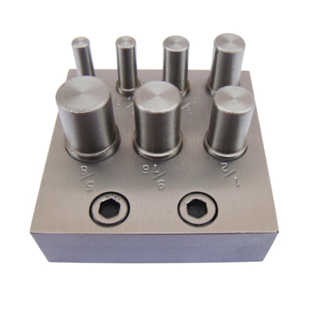 Modelarea Metalului - Dispozitiv taiat forme circulare din tabla, 8 piese