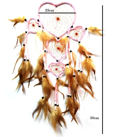 Dream Catcher inimioare roz [1]