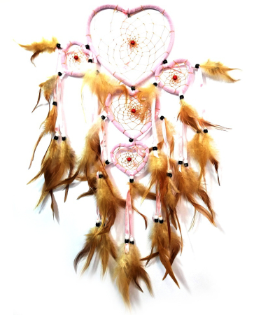 Casa si Gradina - Dream Catcher inimioare roz