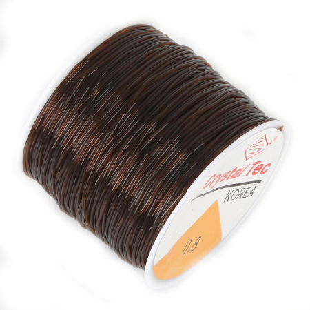 Accesorii Bijuterii - Fir elastic maro pentru bijuterii DIY 1mm