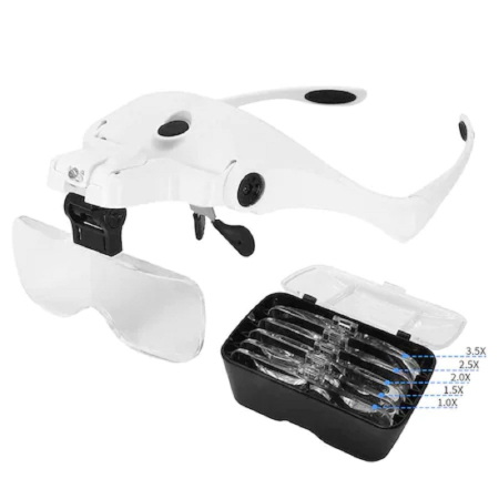 Lupa fixare cap tip ochelari sau banderola cu iluminare led si cinci lentile [1]