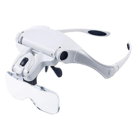 Lupe, Dispozitive Optice - Lupa fixare cap tip ochelari sau banderola cu iluminare led si cinci lentile