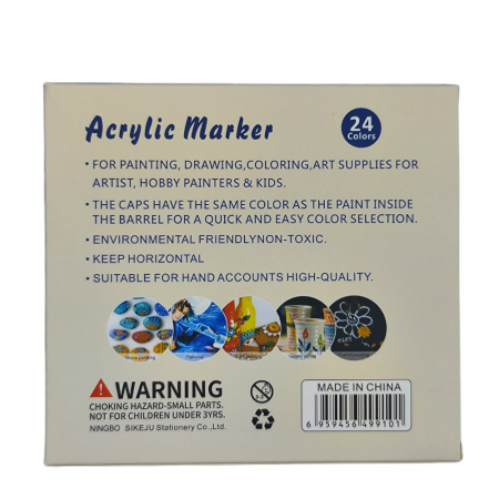 Marker vopsea acrilica, carioci, set de 24 [4]