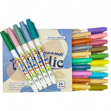 Marker vopsea acrilica, carioci, set de 24 [3]