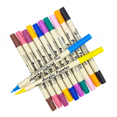 Marker vopsea acrilica, doua capete, set de 24 [2]
