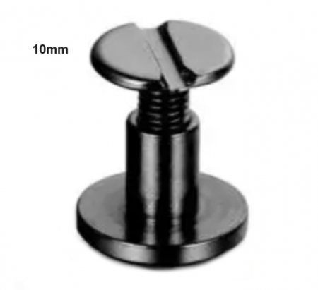 Butoni Ornamentali - Nit metalic negru cu surub, 10mm (5220)