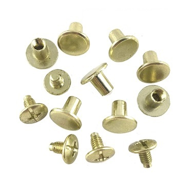 Butoni Ornamentali - Nituri metalice cu surub, auriu, 6mm (5216)