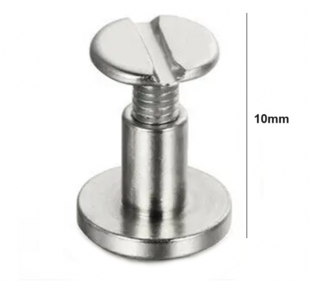 Nit metalic argintiu cu surub, 10mm (5219) [1]