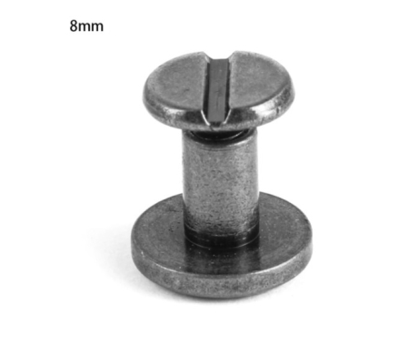 Butoni Ornamentali - Nit metalic cu surub, negru, 8mm  (5210)