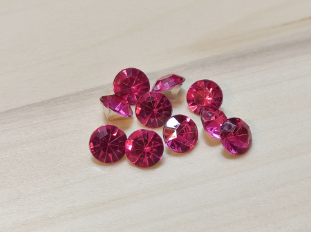 Accesorii Bijuterii - Set 10 strasuri sticla 8mm roz