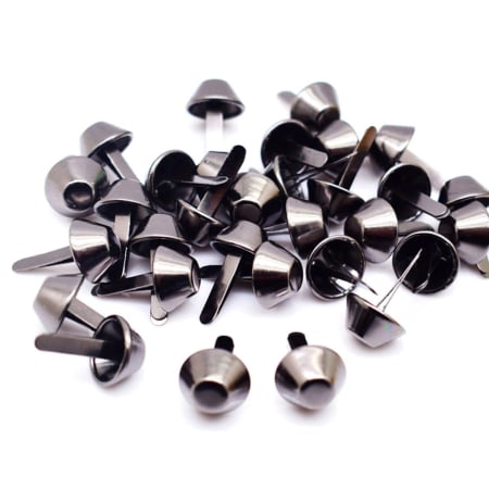 Tinte Marochinarie - Set 10 tinte metalice cap plat pentru genti negru