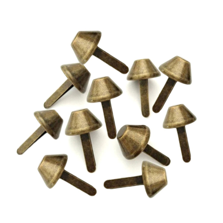 Set 10 tinte metalice cap plat pentru genti negru [1]