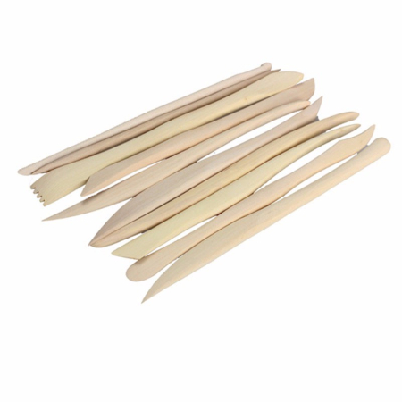 Sculptura si Desen - Set 10 unelte lemn pentru modelaj in lut