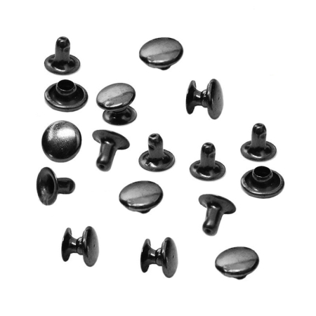 Riveti Marochinarie - Set 100 riveti simpli, negri 7mm
