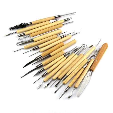 Sculptura si Desen - Set 22 unelte ceramica si modelaj in lut