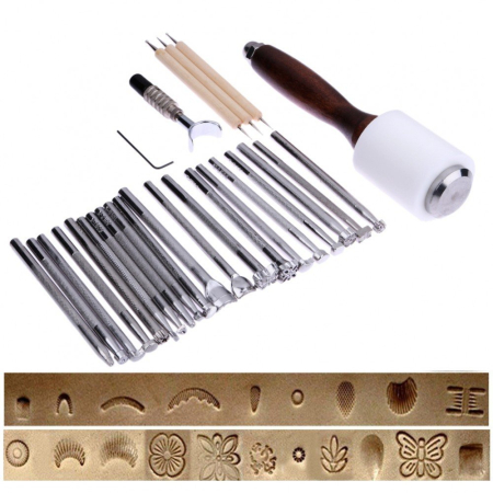 Set 25 piese pentru imprimare si sculptura piele [1]