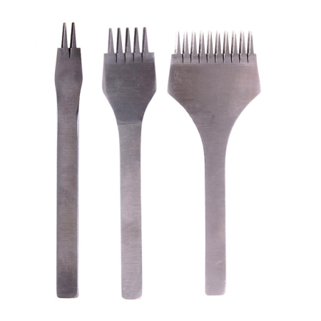 Dalti Perforatoare - Set 3 perforatoare piele dinti oblici, 3,85mm