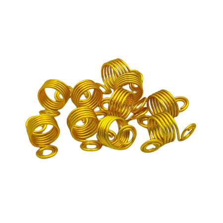 Accesorii Păr - Set 10 Inele pentru dread, auriu